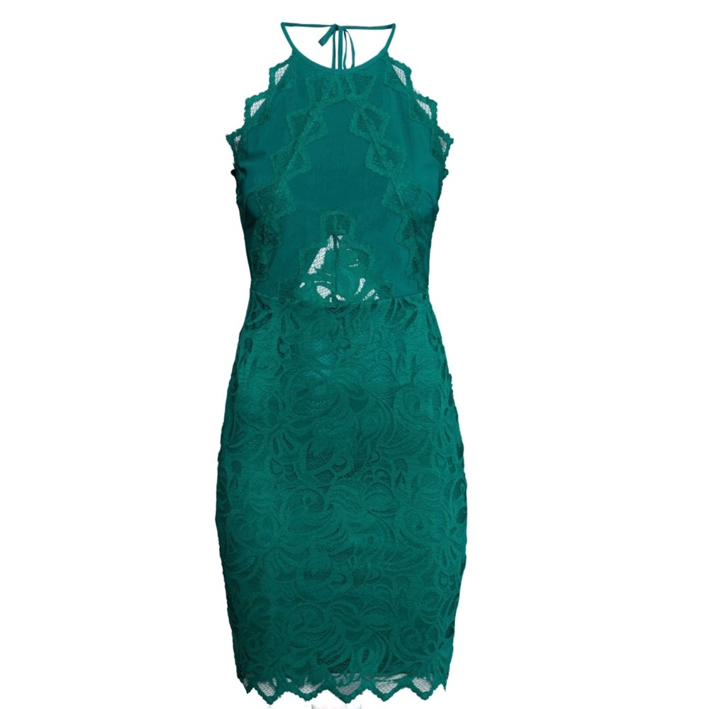 H&M Navy Lace Halter Dress